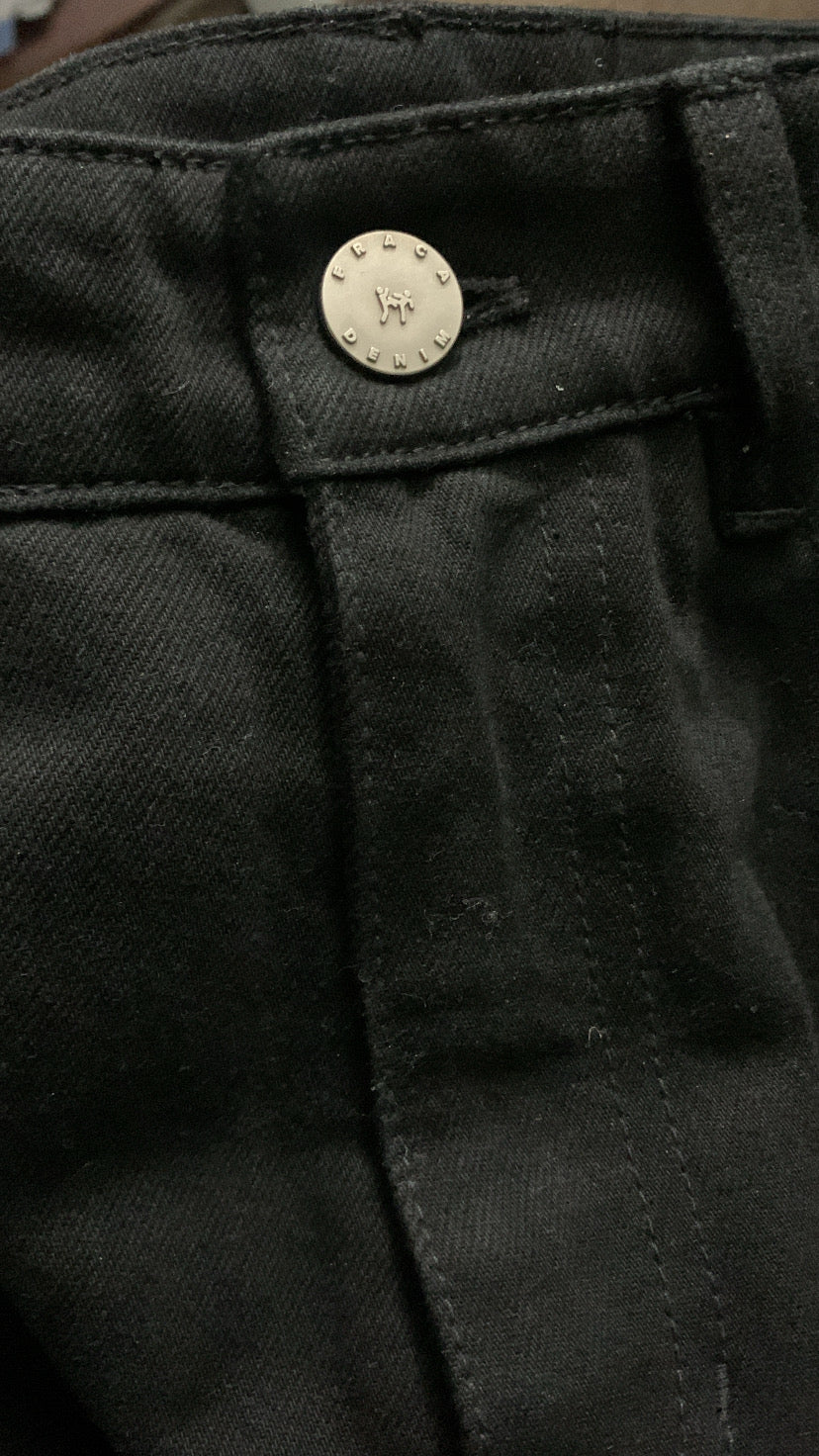 Black "DriftCut" Cargo Denim Pant