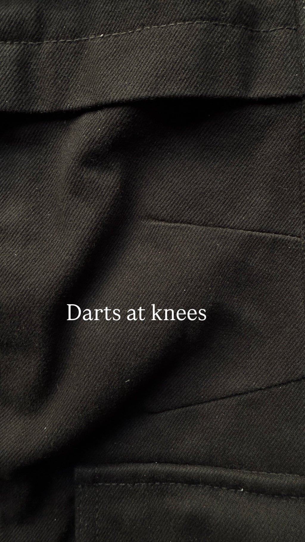 Black "DriftCut" Cargo Denim Pant