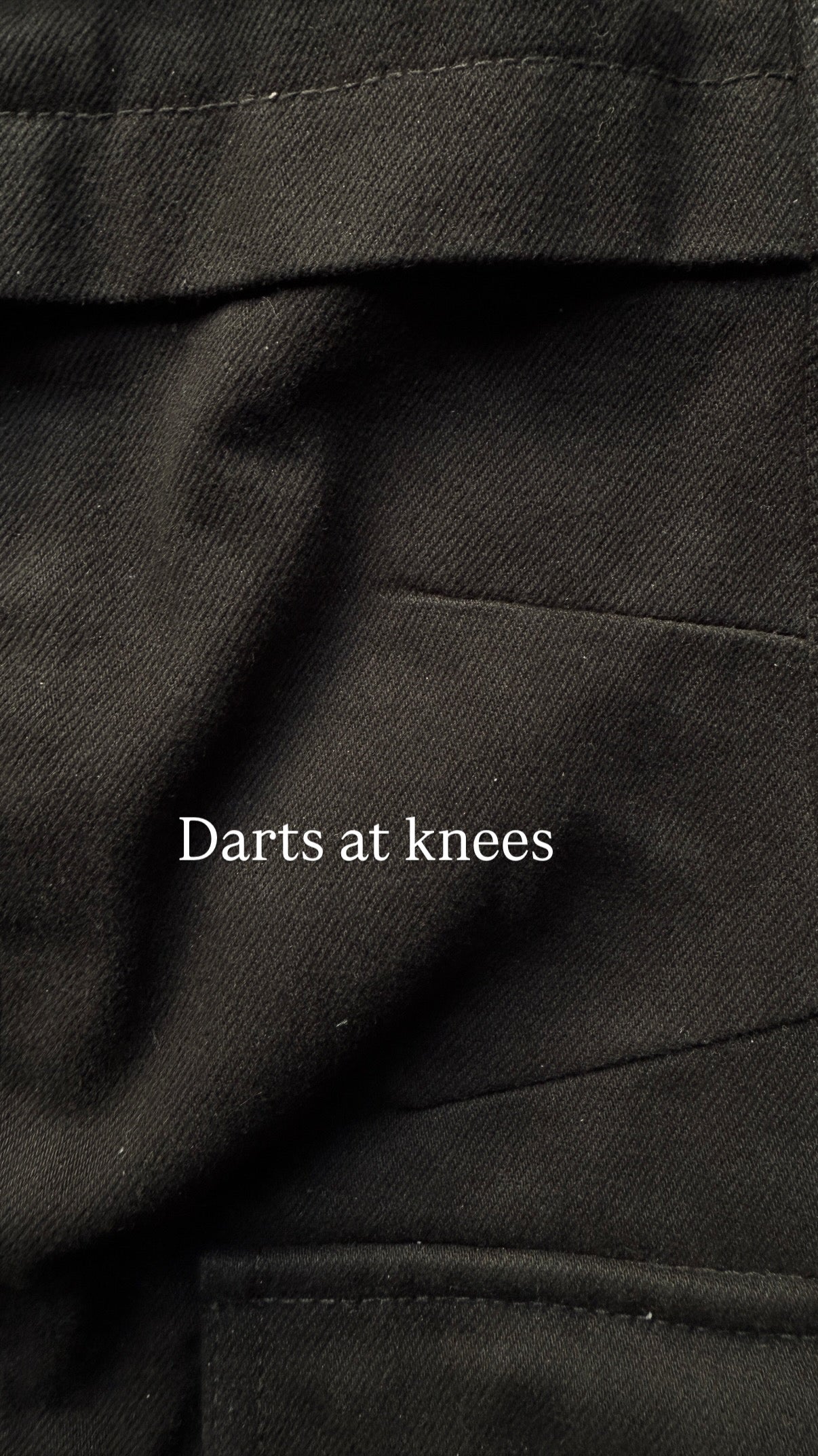 Black "DriftCut" Cargo Denim Pant