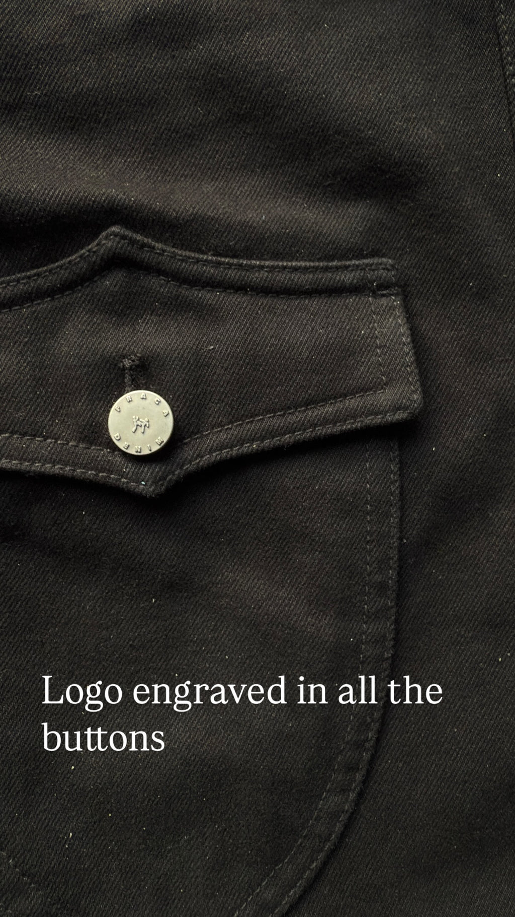 Black "DriftCut" Cargo Denim Pant