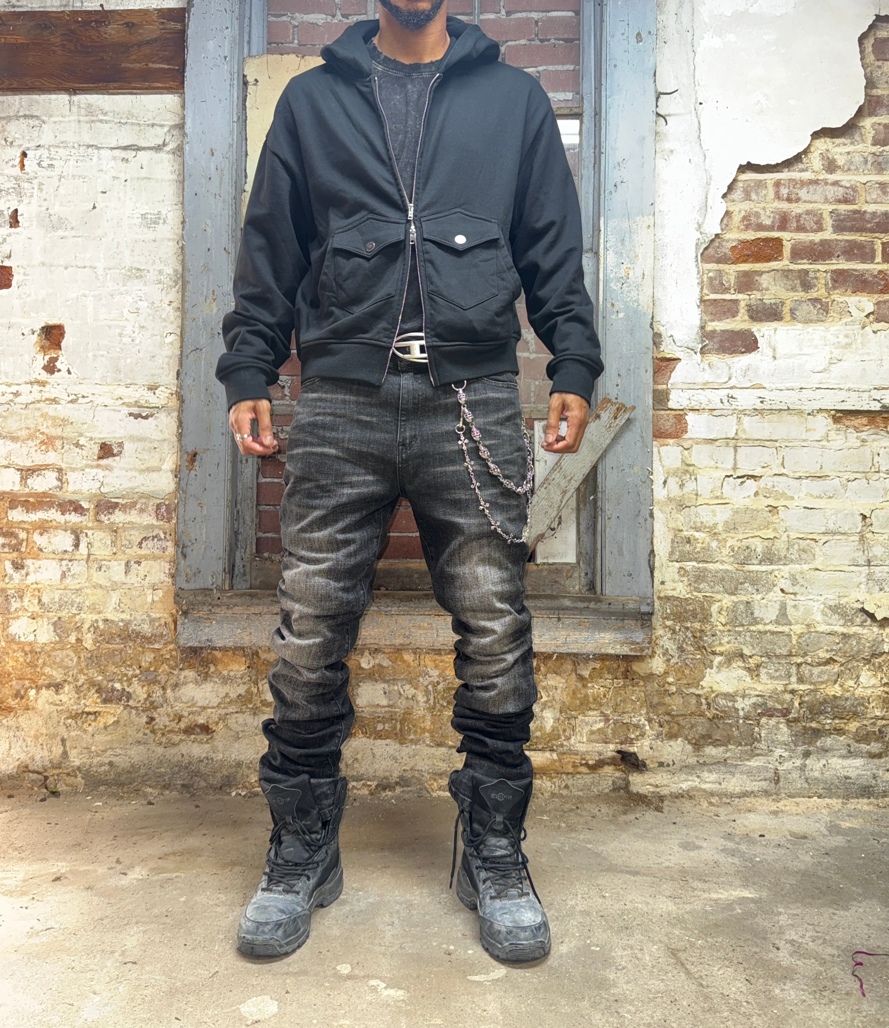 Washed Stacked Skinny Pant